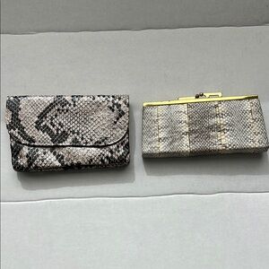 Elegant Snakeskin Clutch Set
